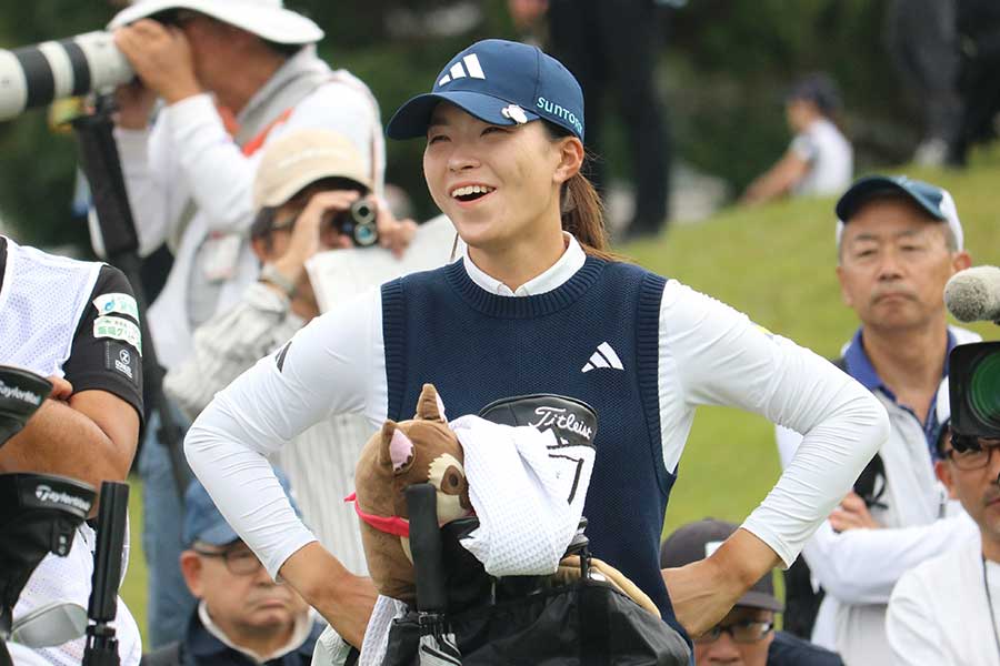 富士通レディース初日に出場した渋野日向子【写真：編集部】