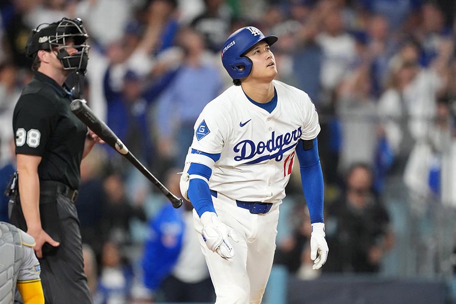 ブルワーズ戦に出場したドジャースの大谷翔平【写真:ロイター】