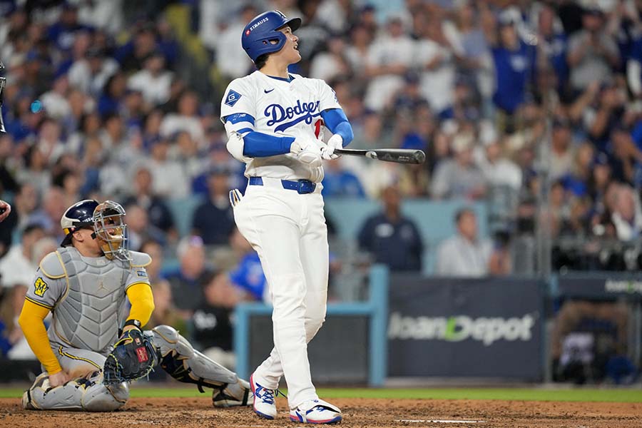 先発登板したブルワーズ戦で3本塁打を放ったドジャースの大谷翔平【写真：ロイター】