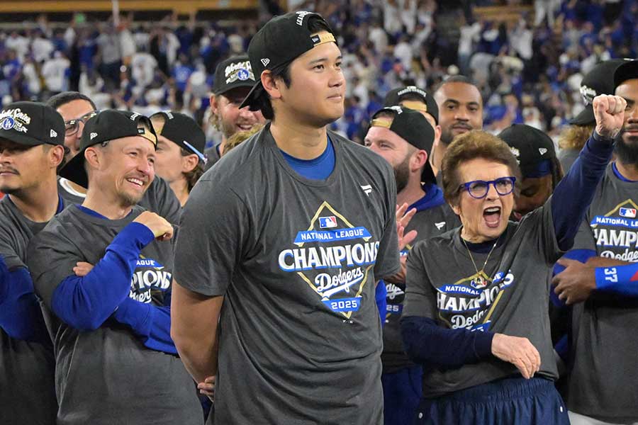 ナ・リーグ優勝決定シリーズMVPに輝いたドジャースの大谷翔平【写真:ロイター】