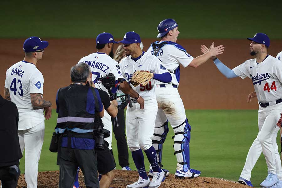 ワールドシリーズ進出を決めたドジャース【写真：ロイター】