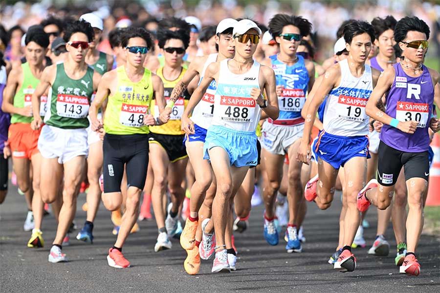 2度目の箱根駅伝へ、秋吉は「区間賞相当のところにも挑戦したい」と意気込む【写真:徳原隆元】