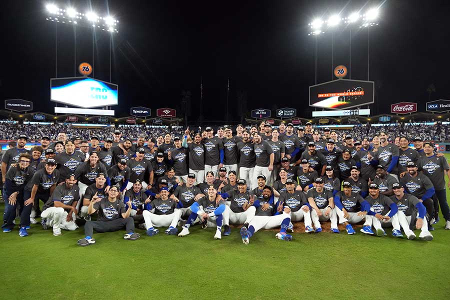 ワールドシリーズ進出を決めたドジャース【写真：ロイター】