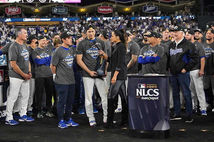 ワールドシリーズ進出を決めたドジャース【写真：ロイター】