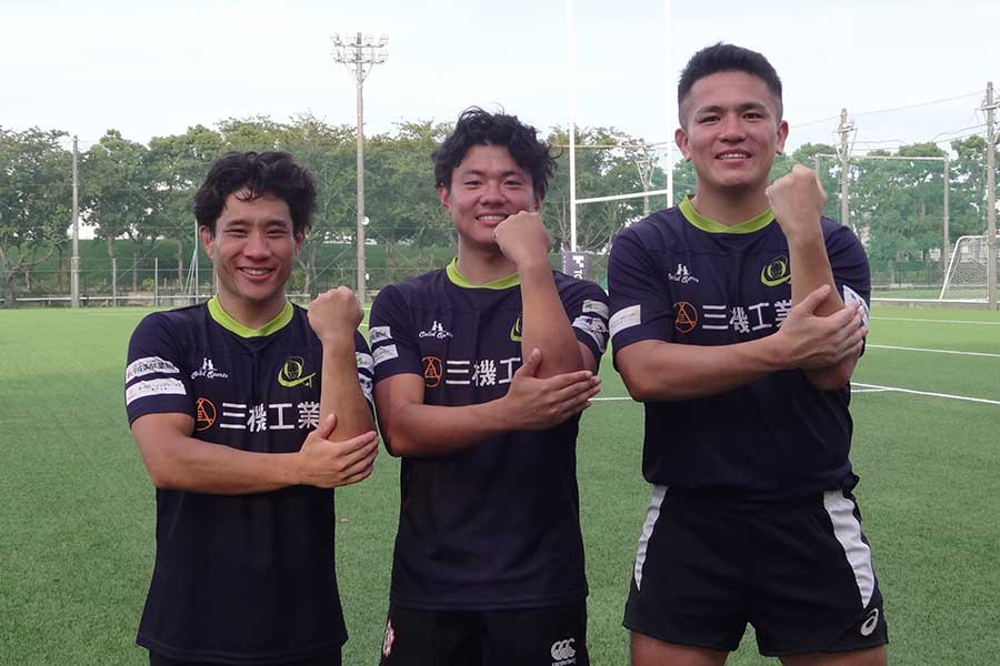 本大会で活躍が期待される（左から）小林建太、岡村大晃、岸野楓【写真：吉田宏】