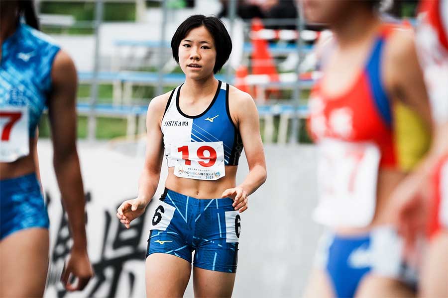 橋本は憧れの清水空跳に「近づけるように頑張りたい」と話す【写真：中戸川知世】