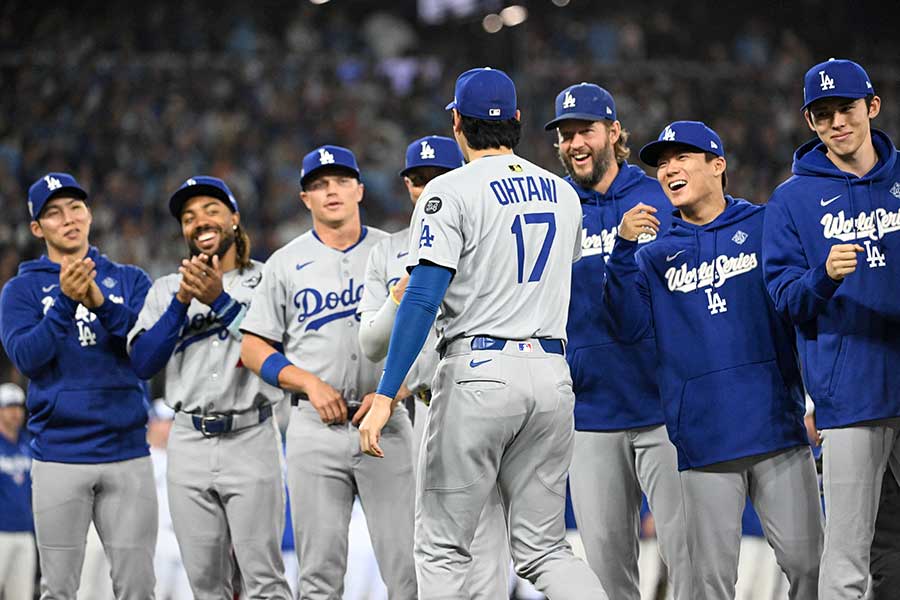 ワールドシリーズ第1戦に挑むドジャース【写真：ロイター】