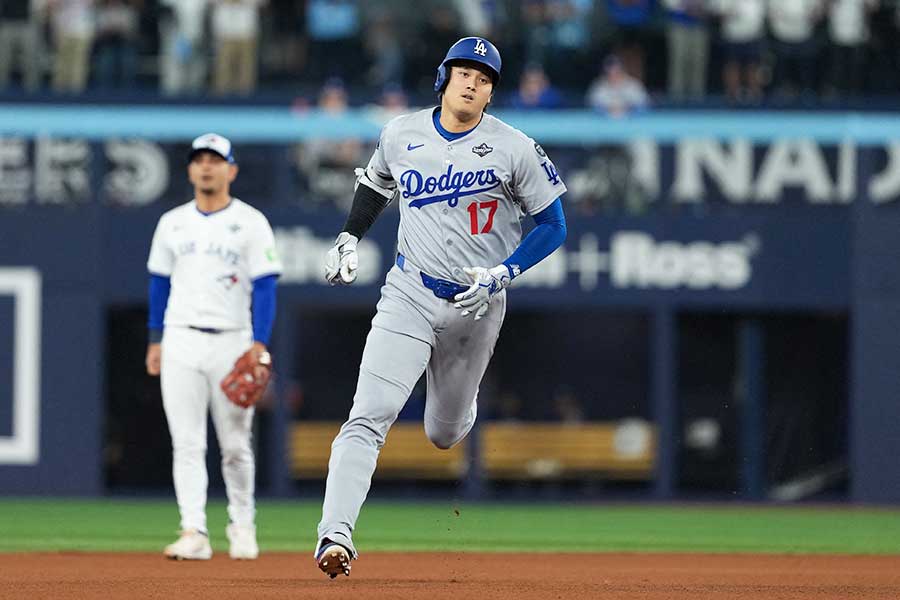 WS第1号を放つドジャースの大谷翔平【写真：ロイター】