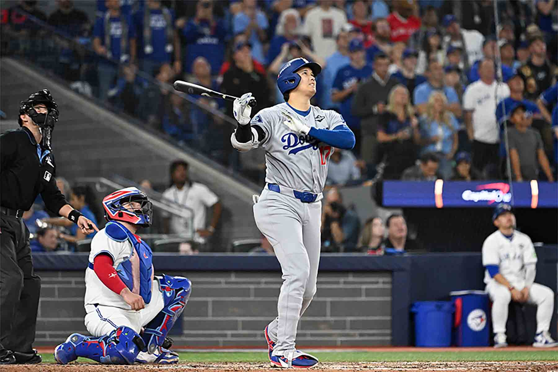 WS初本塁打となる2ランを放ったドジャースの大谷翔平【写真：ロイター】