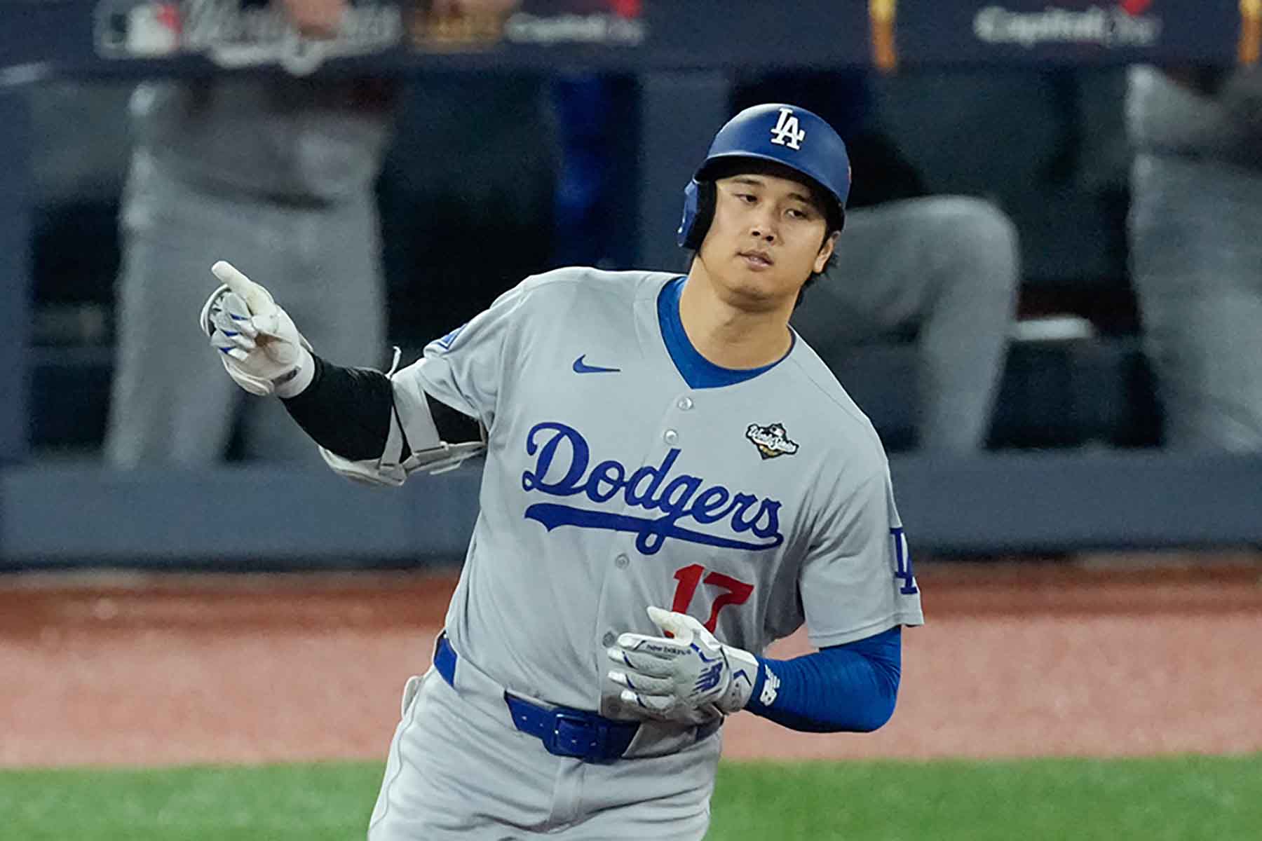 WS初本塁打となる2ランを放ったドジャースの大谷翔平【写真：ロイター】