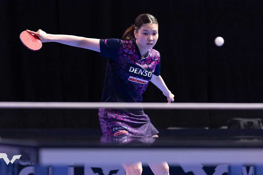 WTTスターコンテンダーロンドンの女子シングルス3回戦で勝利した橋本帆乃香【写真：WTT提供】