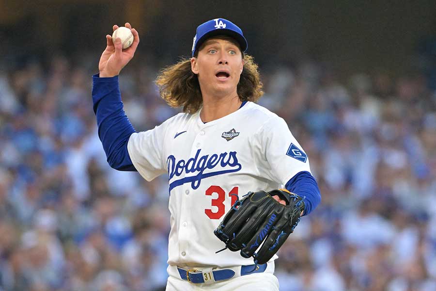 ドジャースのタイラー・グラスノー【写真：ロイター】