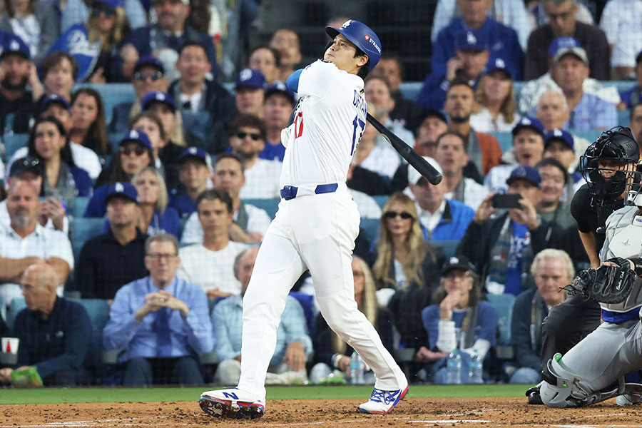 ソロ本塁打を放ったドジャースの大谷翔平【写真：ロイター】