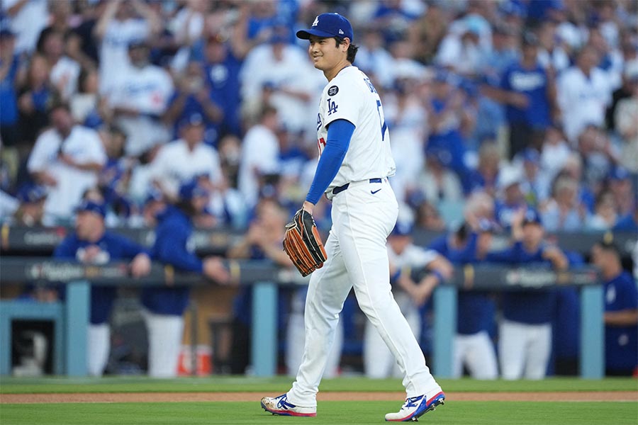 WS第4戦に「1番・DH兼投手」で先発出場したドジャースの大谷翔平【写真：ロイター】