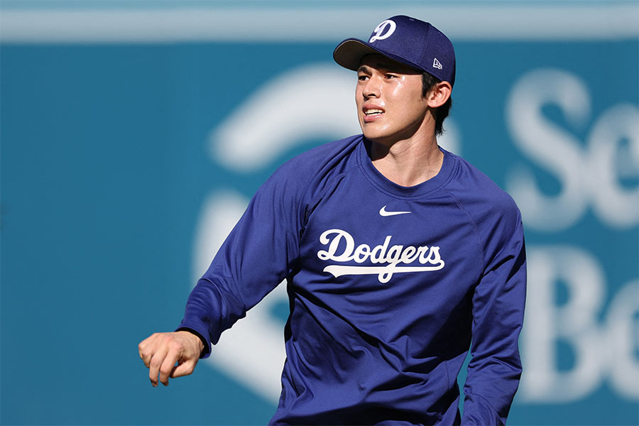 ドジャースの佐々木朗希【写真：ロイター】