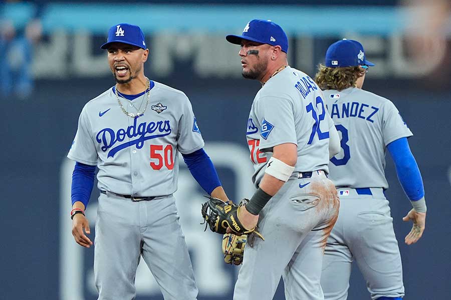 ドジャースの選手たち【写真：ロイター】