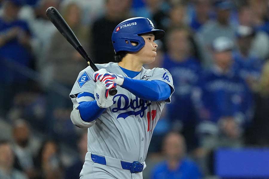 WS第7戦に「1番・投手兼DH」で先発出場したドジャースの大谷翔平【写真：ロイター】