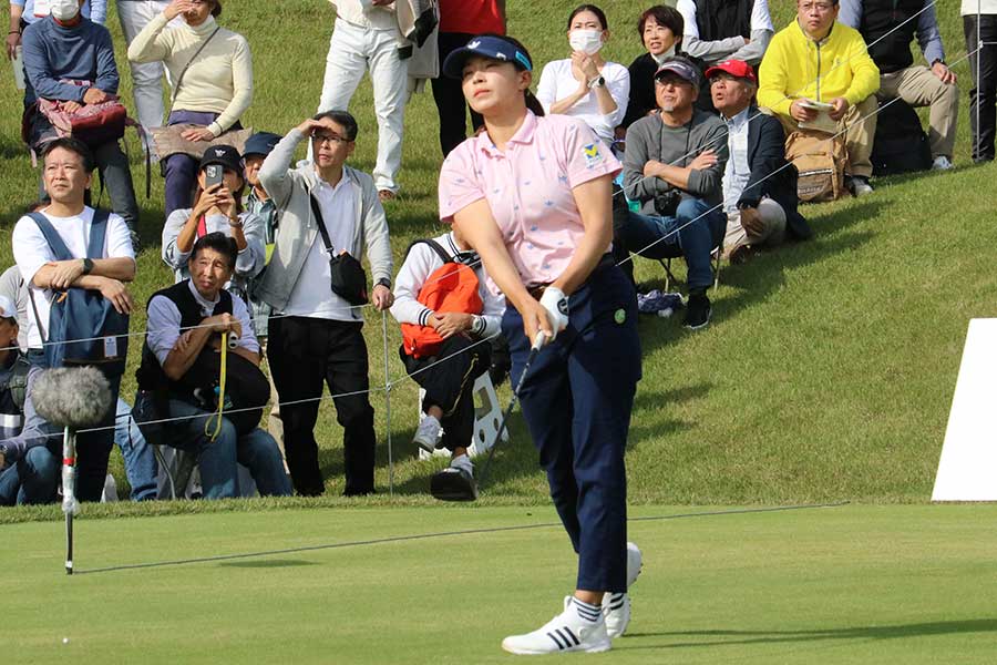三菱電機レディス最終日に出場した渋野日向子【写真：柳田通斉】