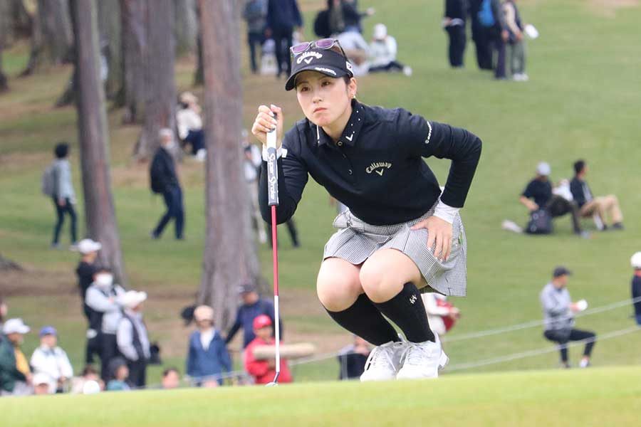 三菱電機レディス最終日に出場した西村優菜【写真：柳田通斉】