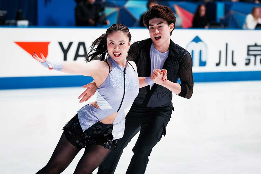 NHK杯で演技した“うたまさ”こと吉田唄菜、森田真沙也組【写真：中戸川知世】