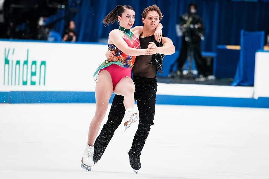 NHK杯アイスダンス出場のキャロライン・グリーン、マイケル・パーソンズ組【写真：中戸川知世】