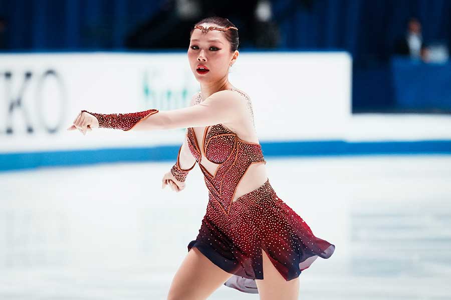 NHK杯に出場した樋口新葉【写真：中戸川知世】