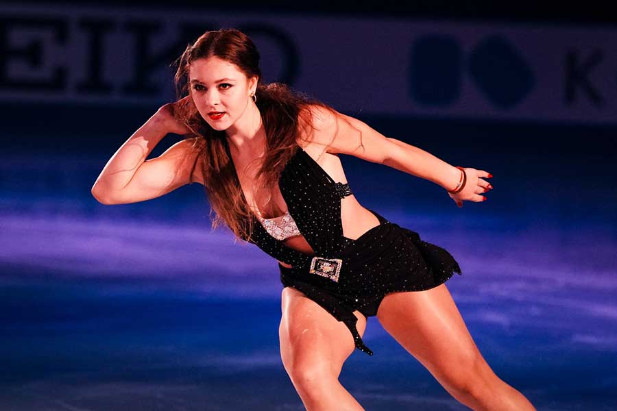 エキシビションで演技するソフィア・サモデルキナ【写真：中戸川知世】