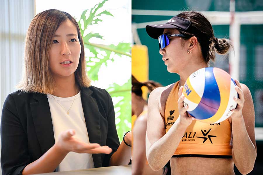 現役プレーヤーの関口希望が明かすビーチバレー盗撮問題の現状とは【写真:中戸川知世(左)、本人提供】