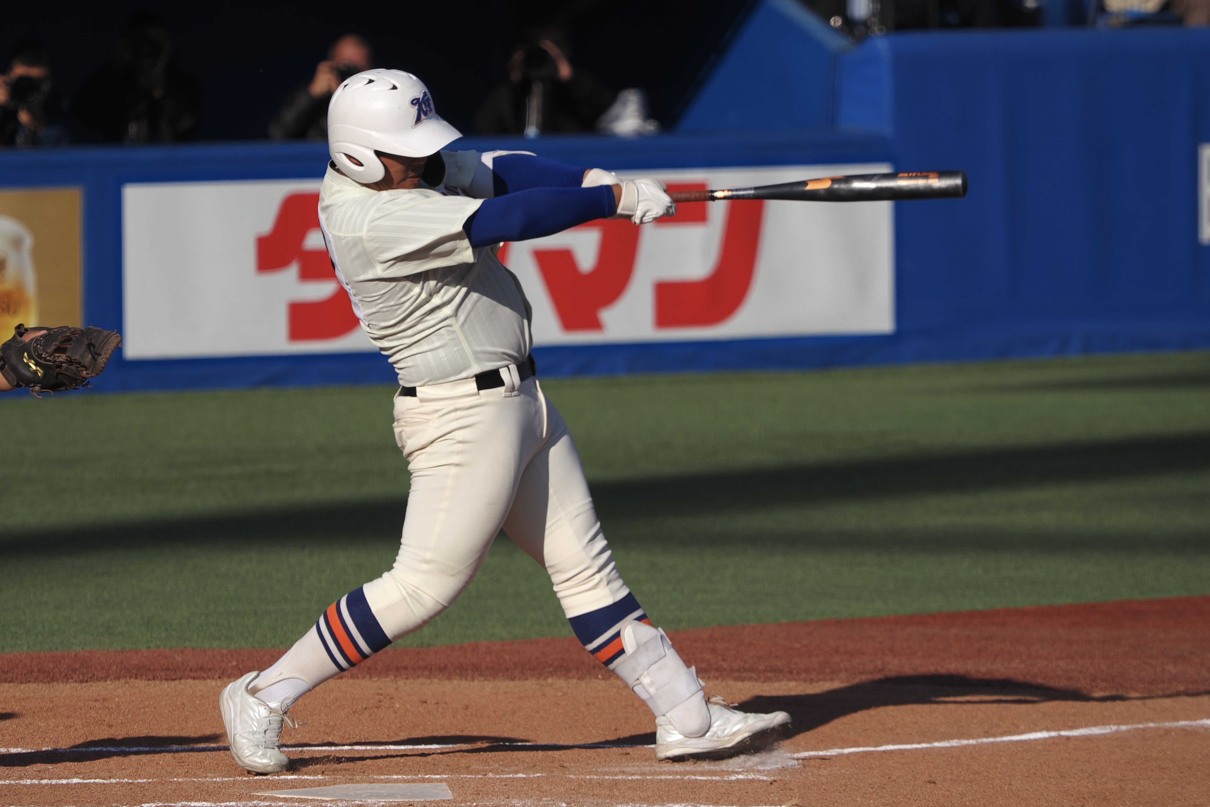 2回に高校通算15号となる本塁打を放った石原悠資郎【写真：羽鳥慶太】