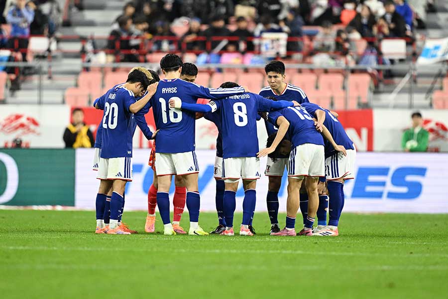 ガーナと対戦したサッカー日本代表【写真:松尾/アフロスポーツ】