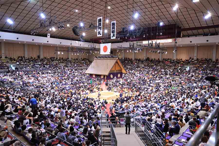 相撲好き芸人が九州場所を観戦【写真:スポーツ報知/アフロ】