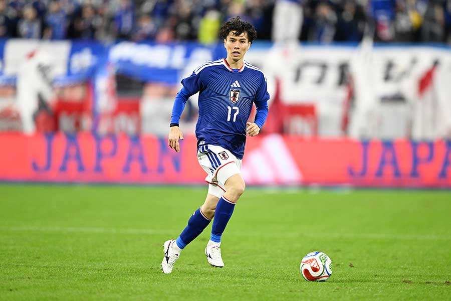ガーナ戦に出場した田中碧【写真:松尾/アフロスポーツ】