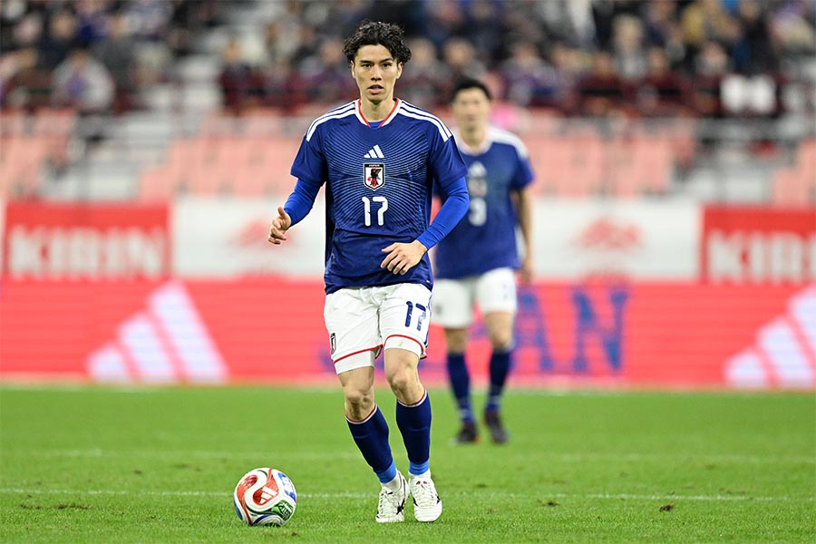 ガーナ戦に出場した田中碧【写真:松尾/アフロスポーツ】