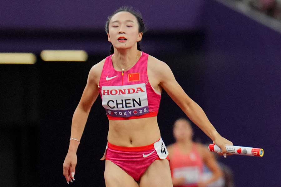 中国の16歳女子スプリンターが11秒10をマーク【写真:ロイター/アフロ】