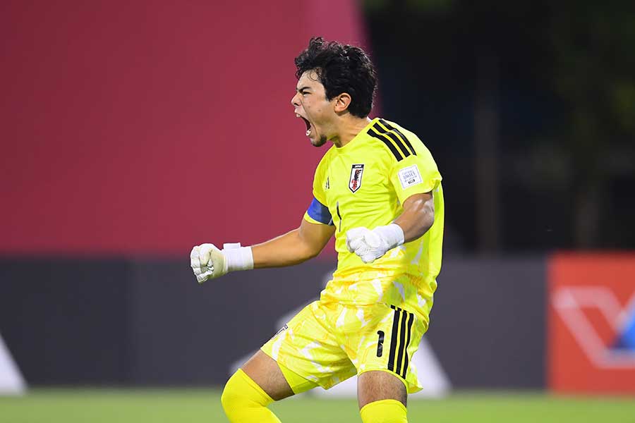サッカー男子U-17、北朝鮮戦でスーパーセーブを見せた村松秀司【写真:MEXSPORT/アフロ】