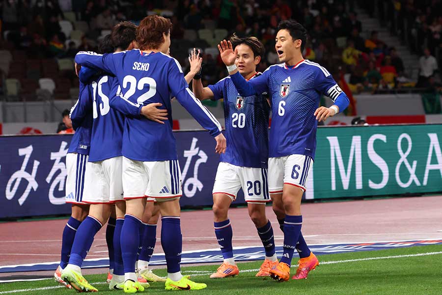 サッカー日本代表【写真：YUTAKA/アフロスポーツ】