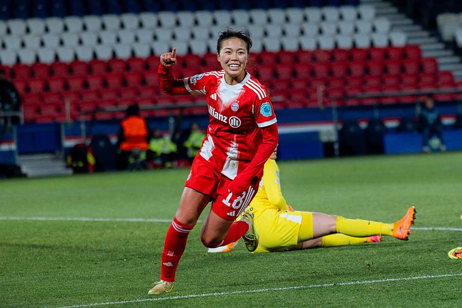パリSG戦でゴールを奪った谷川萌々子【写真:ZUMA Press/アフロ】