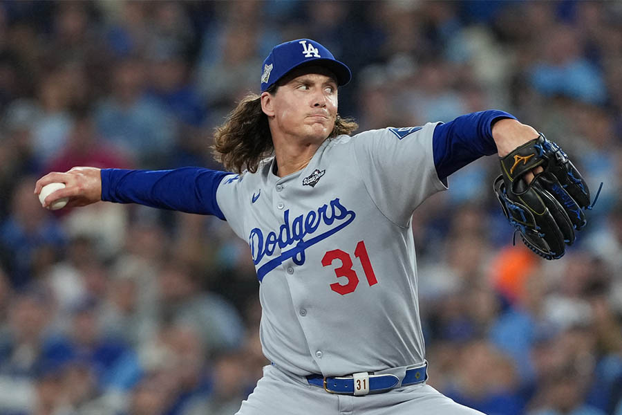 ドジャースのタイラー・グラスノー【写真：ロイター】