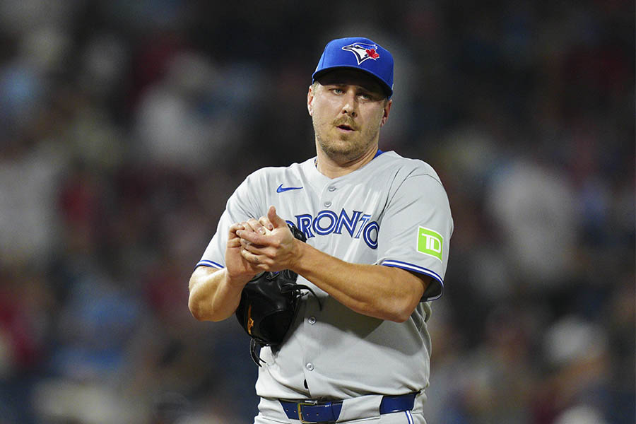 ブルージェイズ時代のエリック・スワンソン【写真：AP/アフロ】