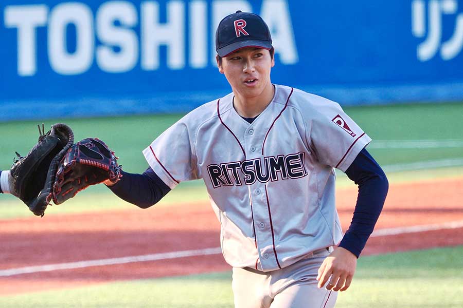 明治神宮大会で一気に脚光を浴びた立命大・有馬伽久【写真:羽鳥慶太】
