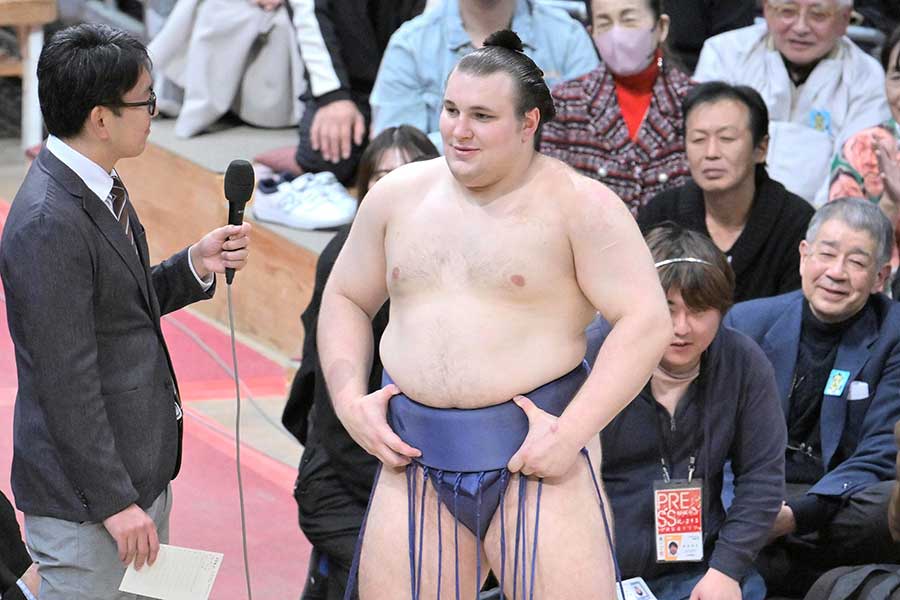 大相撲九州場所で初優勝した安青錦【写真:スポーツ報知/アフロ】