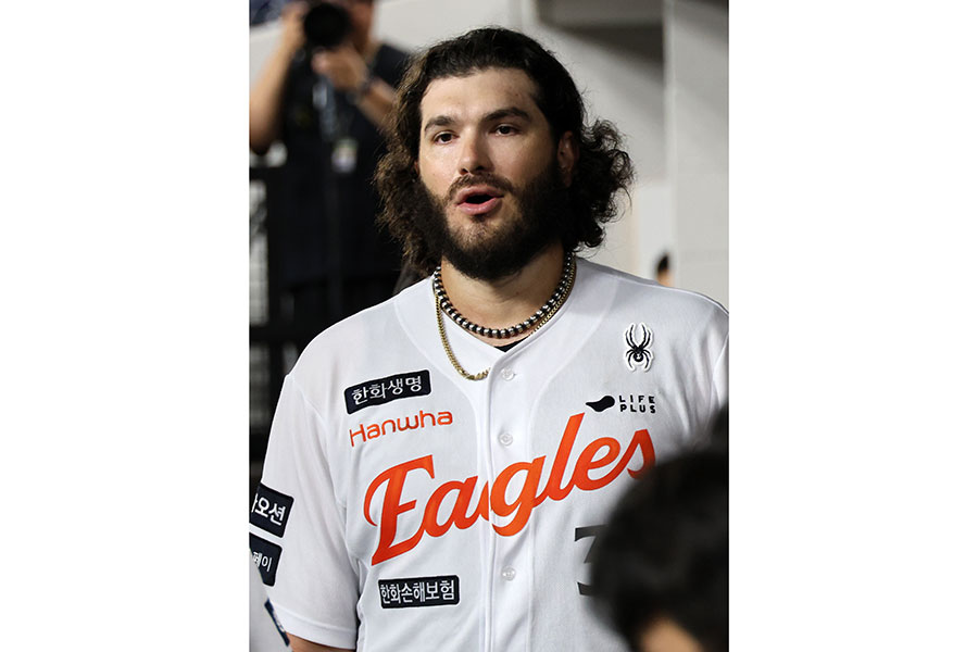 韓国プロ野球（KBO）のハンファで大活躍を見せたコディ・ポンセ【写真：YONHAP NEWS/アフロ】