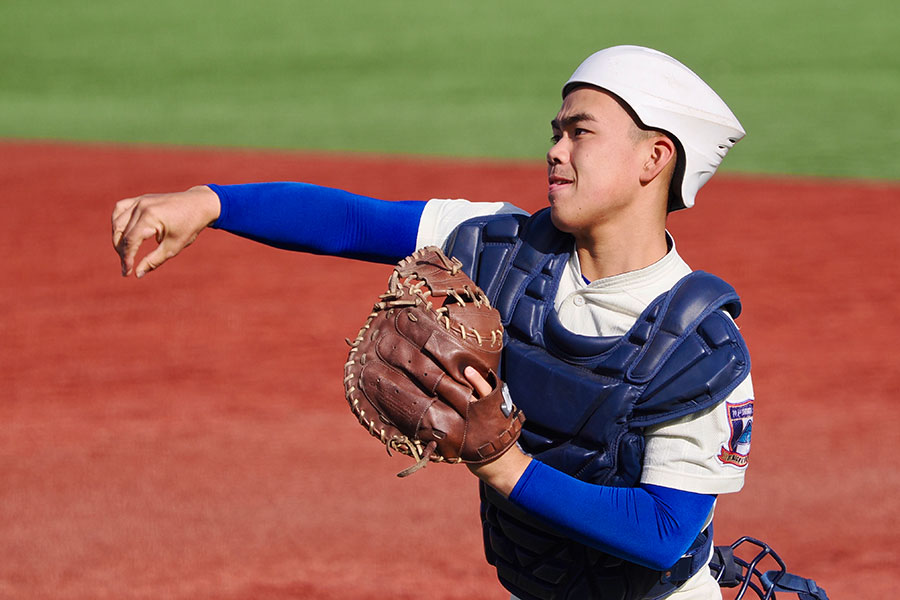 チームをけん引する離島出身の神戸国際大付の主将・井本康太【写真:羽鳥慶太】