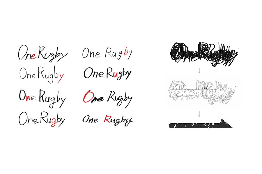 「One Rugby」のロゴは8人の文字をつなぎあわせて制作【画像:One Rugby提供】