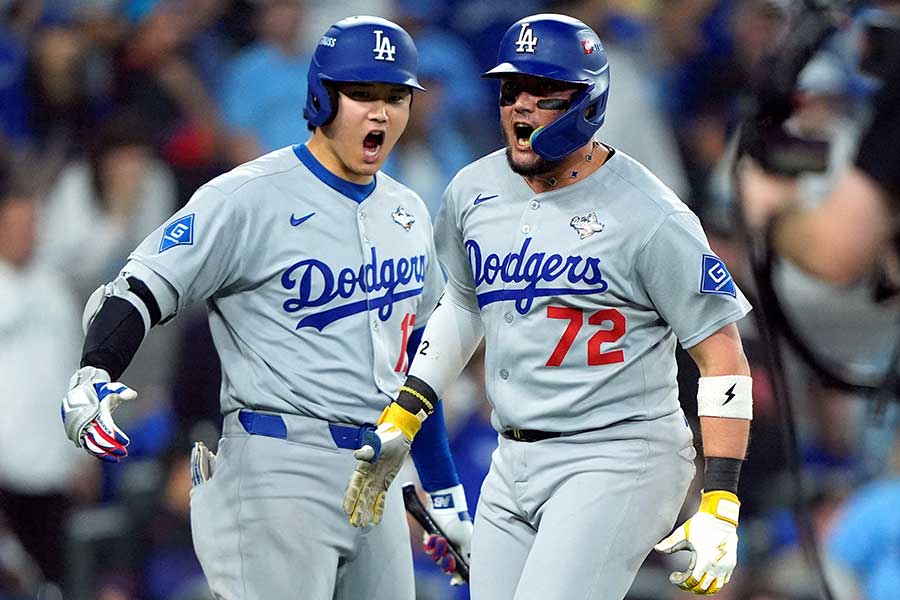 ドジャースのミゲル・ロハス(右)【写真:Imagn/ロイター/アフロ】