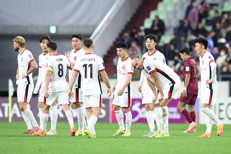 ACLEで神戸と対戦した成都蓉城の選手たち【写真：産経新聞社】