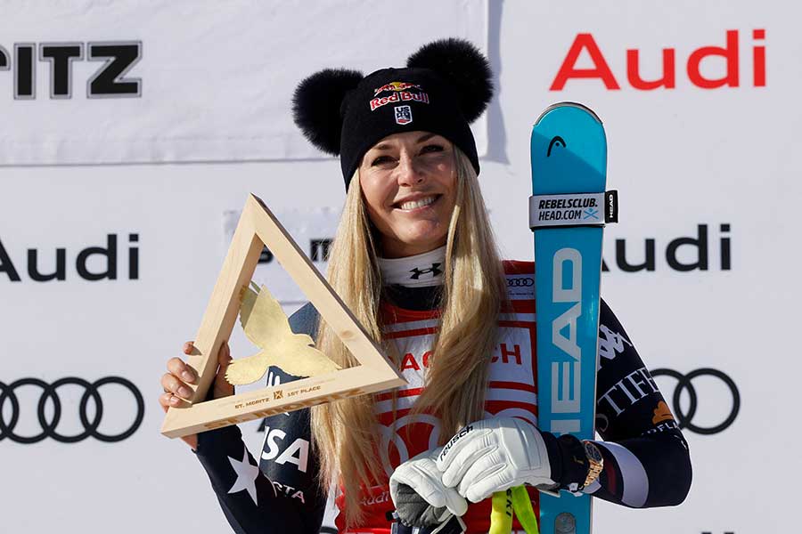 W杯女子滑降第1戦で優勝したリンゼイ・ボン【写真:ロイター】