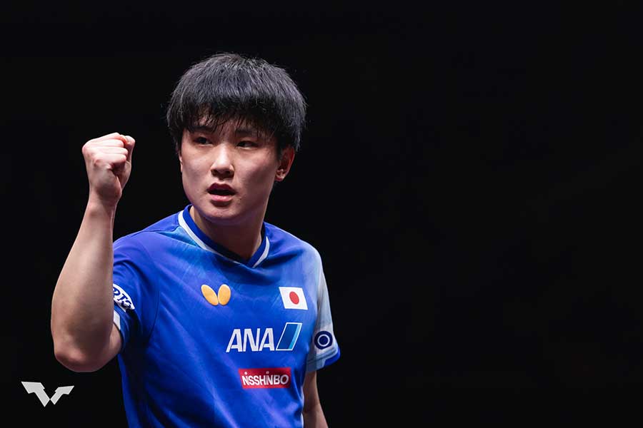 WTTファイナルズ香港に出場している張本智和【写真：World Table Tennis提供】