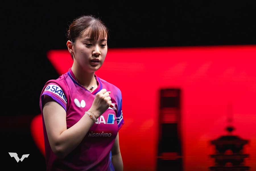 WTTファイナルズ香港で孫穎莎と対戦した長崎美柚【写真:World Table Tennis提供】