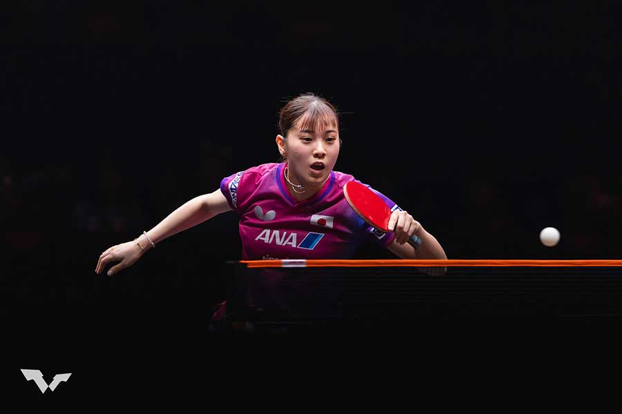 WTTファイナルズ香港で孫穎莎と対戦した長崎美柚【写真:World Table Tennis提供】